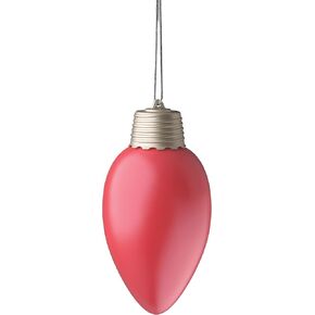 WP980-3 Battery Powered Hanging Decorative Outdoor Pulsing 8 inch C9 Bulb Style Light with Sensor Turns-On at Dark, Pack of 3, Red
