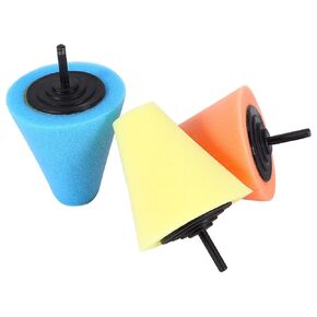 Terisass 1 Pc Drill Polishing Wheel Foam Polishing Cone Shaped Buffing Pads Sponge Plastic Polishing Cone Shaped Buffing Pads Foam Ball Buffing Pads for Wheels Use with Power Drill