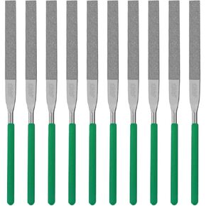 10PCS Diamond Files Half Round Set,Precision Needle File Set,Super Hard Black Nickel Coated Alloy File,Diamond Coated Files for Filing Metal,Ceramic,Stone,Jewelry,Glass.120 Grit,5×180mm in Saudi Arabia