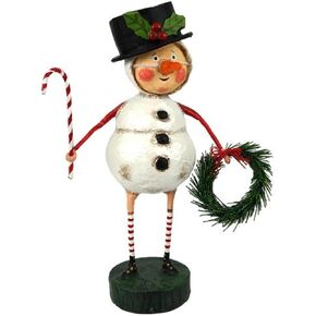 Lori Mitchell CHILLY WILLY Polyresin Candy Cane Wreath 11057