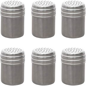 Hemoton 12pcs Metal Seasoning Shaker Dredge Salt/Sugar/Spice/Pepper Shaker,Seasoning Bottle Spice Bottle Kitchen Gadget(Silver)