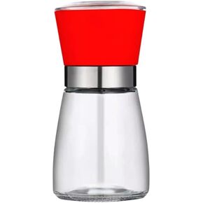 مطحنة فلفل سعة 6 أونصة، مطحنة ملح وفلفل قابلة لإعادة الملء (عبوة فردية) مطحنة فلفل أحمر، مطحنة ملح وفلفل من الفولاذ المقاوم للصدأ مع دوار سيران in Kuwait