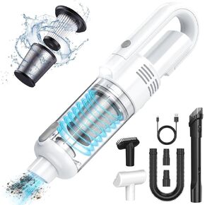 Handheld Vacuum, Car Vacuum Cleaner Cordless Rechargeable, Portable Hand Vacuum Wireless with LED for Home, Office and Pet Hair