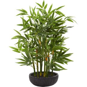 Nearly Natural 20" Bamboo Artificial Silk Plants, Green