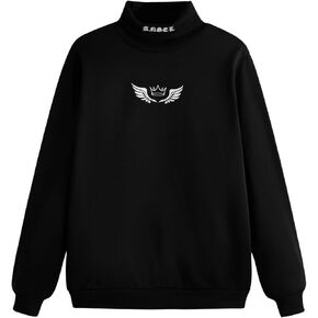 Men's Graphic Sweatshirts Gothic Turtleneck Long Sleeve Pullover Top