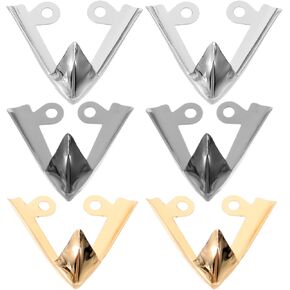 CALLARON 3 Pairs Metal Shoes Pointed Protector High Heels Toe Cap Elegant High Heels Tip Cover Shoes Tips Cap Pump Decoration Charms for Shoes Protection Repair