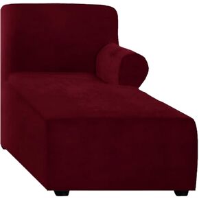 Velvet Sectional Sofa slipcover, Left/Right Thick L Shaped Couch Cover,Soft Plush Chaise Lounge Cover for loveseat sectional Sofa (Navy,Right Chaise Lounge Cover)
