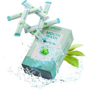 12 ML (.41 FL Oz) Travel Mouthwash Packets Cool Mint - Mini Mouthwash Travel Size| Travel Size Mouthwash for Fresh Breath, Single Use Mouthwash Bulk (6 Individual Packets, .41 FL Each)