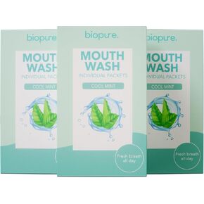 12 ML (.41 FL Oz) Travel Mouthwash Packets Cool Mint - Mini Mouthwash Travel Size| Travel Size Mouthwash for Fresh Breath, Single Use Mouthwash Bulk (6 Individual Packets, .41 FL Each) in Kuwait
