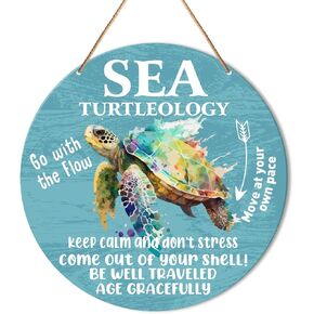 Muktoujaumai Beach Inspirational Sign Wall Decor, Summer Beach Hanging Sign Decor Motivational Wall Decorations Sign for Home, Bathroom, Living Room, Office, Be Like The Ocean