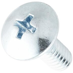 Small Parts 589416 Steel Truss Head Machine Screw, Zinc Plated Finish, Meets ASME B18.6.3, #2 Phillips, #10-24 Thread Size, 1/2" Length, Fully Threaded, Imported (Pack of 100)