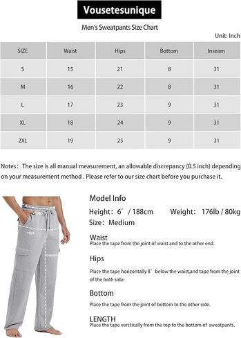 Mens Cargo Sweatpants Open Bottom Lightweight Baggy Yoga Pants Loose Lounge Pants with Pocket in Saudi Arabia