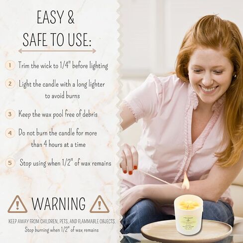 Soy Candles | Coconut, 100% Natural Soy Candle, 14 ounces, Paraben-Free and Premium Fragrance Oils, Burn Time 50+ Hours in Saudi Arabia
