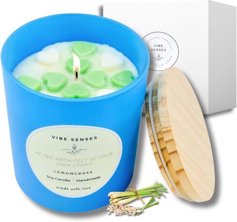 Soy Candles | Coconut, 100% Natural Soy Candle, 14 ounces, Paraben-Free and Premium Fragrance Oils, Burn Time 50+ Hours in Saudi Arabia