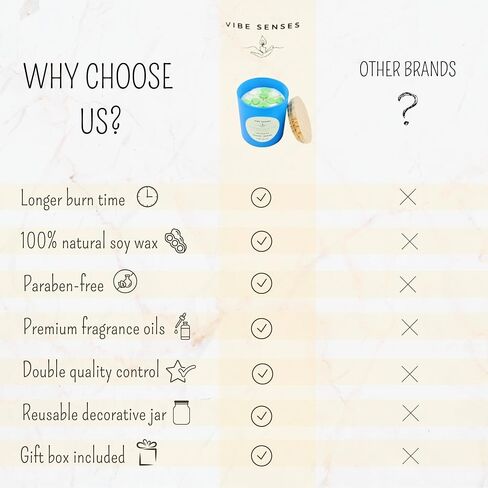 Soy Candles | Coconut, 100% Natural Soy Candle, 14 ounces, Paraben-Free and Premium Fragrance Oils, Burn Time 50+ Hours in Saudi Arabia