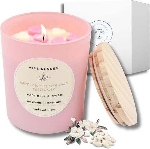Soy Candles | Coconut, 100% Natural Soy Candle, 14 ounces, Paraben-Free and Premium Fragrance Oils, Burn Time 50+ Hours in Saudi Arabia