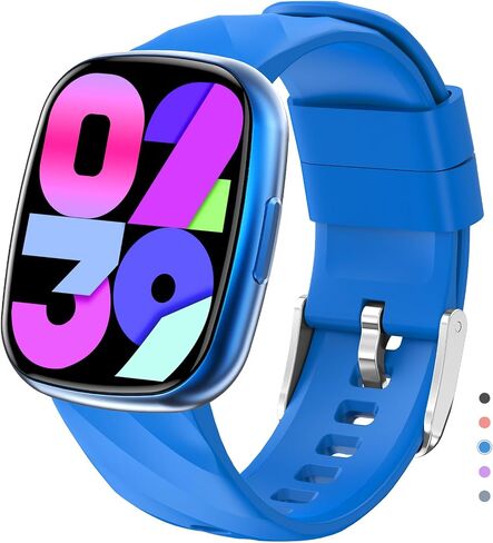 Smart Watch for Kids, Kids Fitness Tracker Watch for Boys Girls Ages 5-15, Activity Tracker, Heart Rate Sleep Monitor, IP67 Waterproof, Pedometer, Sport Modes, Puzzle Game, S60K Blue in Kuwait