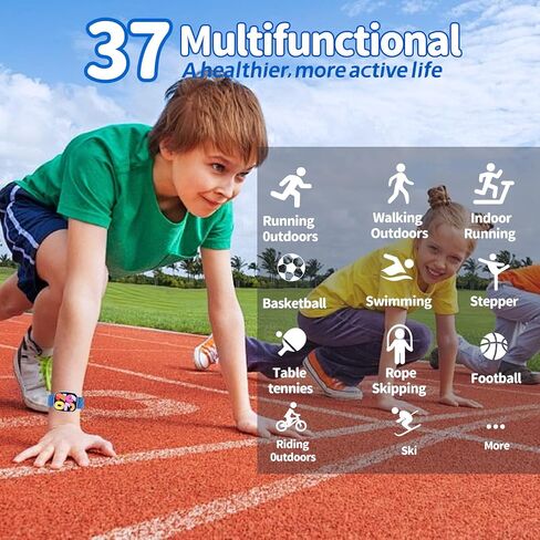 Smart Watch for Kids, Kids Fitness Tracker Watch for Boys Girls Ages 5-15, Activity Tracker, Heart Rate Sleep Monitor, IP67 Waterproof, Pedometer, Sport Modes, Puzzle Game, S60K Blue in Kuwait