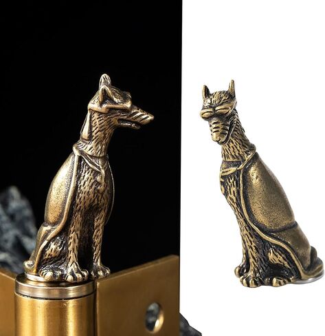 Bronzed Vintage Charming Doberman Pinscher, Door Hinge Heads Decorative Topper, Brass Decor Dog Figurines Unique for Home Kitchen, Living Room, Desk Ornaments (Doberman) in Saudi Arabia
