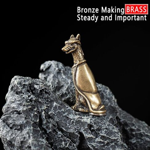 Bronzed Vintage Charming Doberman Pinscher, Door Hinge Heads Decorative Topper, Brass Decor Dog Figurines Unique for Home Kitchen, Living Room, Desk Ornaments (Doberman) in Saudi Arabia