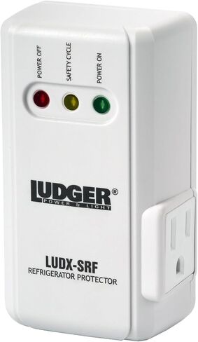Ludger Power Surge Protector for Refrigerator (LUDX-RF), ETL Certified, Connects to Most Domestic Refrigerators, 4-Minute Safety Cycle, 3 Modes LED Indicator, Fire-Resistant Shell in Saudi Arabia