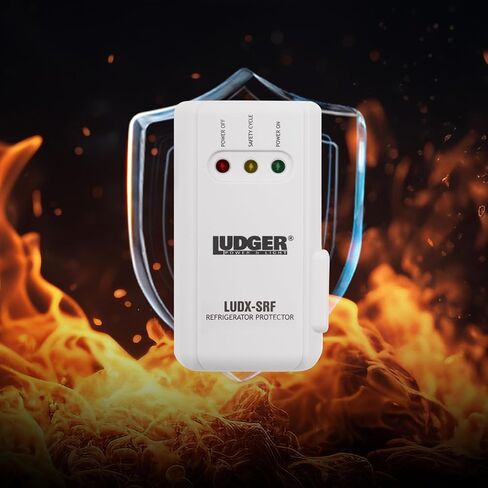 Ludger Power Surge Protector for Refrigerator (LUDX-RF), ETL Certified, Connects to Most Domestic Refrigerators, 4-Minute Safety Cycle, 3 Modes LED Indicator, Fire-Resistant Shell in Saudi Arabia