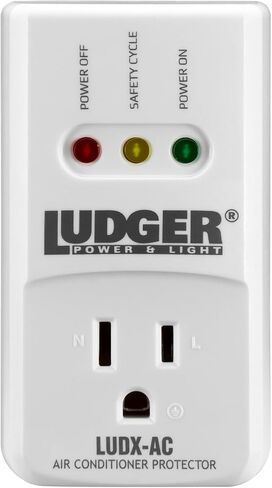 Ludger Power Surge Protector for Refrigerator (LUDX-RF), ETL Certified, Connects to Most Domestic Refrigerators, 4-Minute Safety Cycle, 3 Modes LED Indicator, Fire-Resistant Shell in Saudi Arabia