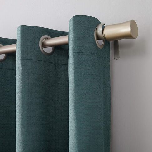 Sun Zero Cooper Thermal Insulated Energy Efficient Grommet Curtain Panel, 40" x 84", Teal in Saudi Arabia