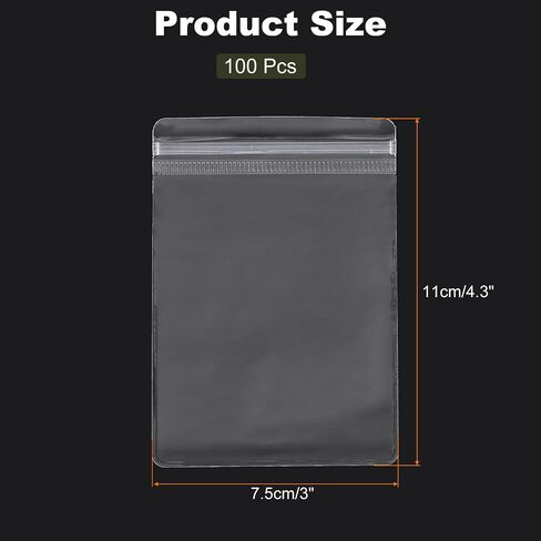 uxcell 100pcs PVC Jewelry Bags 2 x 2.8 Inch Self Seal Jewelry Pouches Clear Zipper Bags for Necklace Ring Earring Jewelry Packaging, Transparent in Saudi Arabia