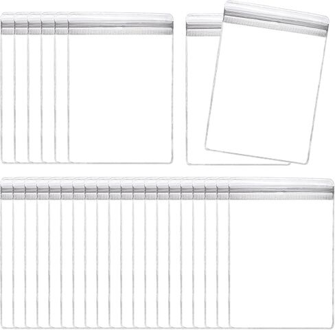uxcell 100pcs PVC Jewelry Bags 2 x 2.8 Inch Self Seal Jewelry Pouches Clear Zipper Bags for Necklace Ring Earring Jewelry Packaging, Transparent in Saudi Arabia