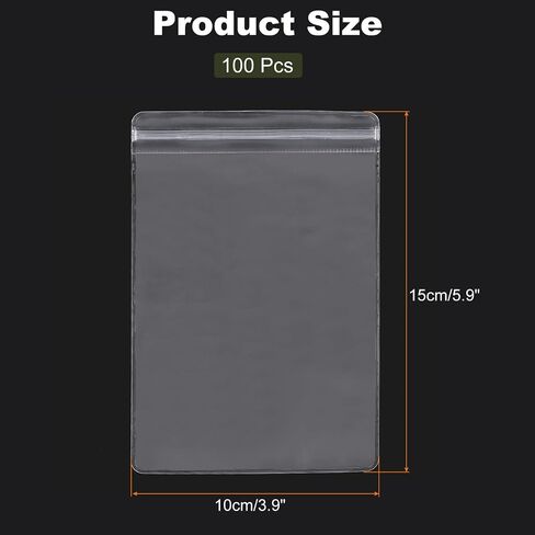 uxcell 100pcs PVC Jewelry Bags 2 x 2.8 Inch Self Seal Jewelry Pouches Clear Zipper Bags for Necklace Ring Earring Jewelry Packaging, Transparent in Saudi Arabia