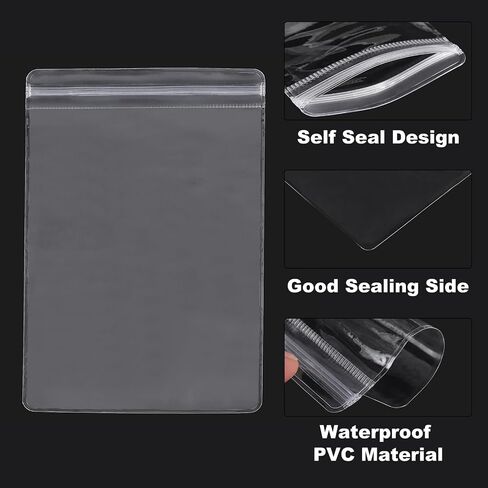 uxcell 100pcs PVC Jewelry Bags 2 x 2.8 Inch Self Seal Jewelry Pouches Clear Zipper Bags for Necklace Ring Earring Jewelry Packaging, Transparent in Saudi Arabia