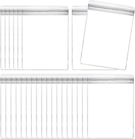 uxcell 100pcs PVC Jewelry Bags 2 x 2.8 Inch Self Seal Jewelry Pouches Clear Zipper Bags for Necklace Ring Earring Jewelry Packaging, Transparent in Saudi Arabia