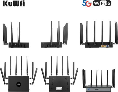 فتحة بطاقة simcard KuWFi 5G NR SA NSA AX3000 WiFi 6 CPE راوتر يدعم بطاقات simcard مزدوجة النطاق 2.4G/5.8 جهاز توجيه جيجابت عالي السرعة in Kuwait