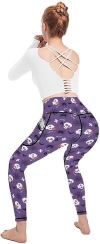 Cerburny High Waisted Exercise Yoga Pants with Pockets Workout Leggings for Women Running Pants in Kuwait