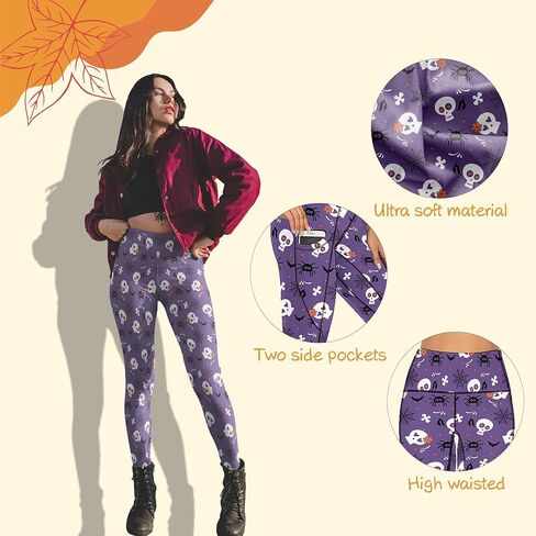 Cerburny High Waisted Exercise Yoga Pants with Pockets Workout Leggings for Women Running Pants in Kuwait