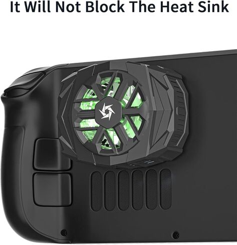 مبرد مروحة سطح البخار YIGORN، مروحة تبريد سطح البخار، مشعاع مع مروحة، تقنية تبريد غرفة تبريد أشباه الموصلات للهواتف الذكية المتقدمة - مروحة ذات 9 شفرات - 12 مصباح LED RGB - كابل طاقة USB من النوع C (أسود) in Kuwait