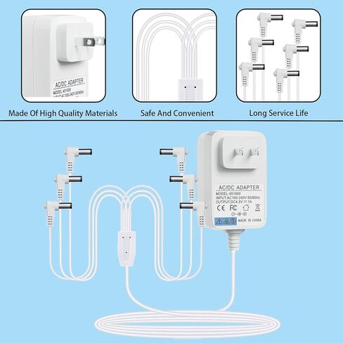 محول طاقة أبيض بتيار متردد/تيار مستمر 4.5 فولت لملحق قرية ليماكس المضيئة، متوافق مع ليماكس #94563 94564 74707 74295 84428 94565 94566 94527 لتزيين المباني الصغيرة لعيد الميلاد (6 مخرجات رأس) in Kuwait