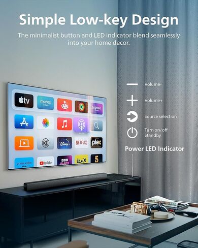 PHILIPS TAB4208 2.0 Channel Soundbar with Bluetooth, HDMI ARC, and USB Playback - Simply Better TV Sound in Kuwait