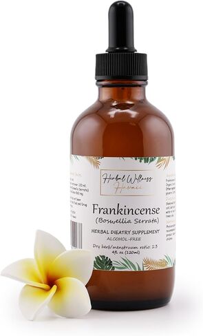 Frankincense Liquid Extract - Herbal Wellness Supplement, Boswellia Serrata Dried Resin Tincture, Alcohol-Free 4 Fl.oz in Saudi Arabia