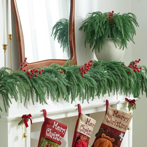 5 Pack Artificial Red Berry Stems Faux Christmas Holly Berry Branches 25.5 Inches Fake Burgundy Berry Picks for Holiday Floral Arrangements Xmas Tree Decorations Wedding DIY Crafts in Saudi Arabia