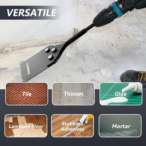 مجموعة مكشطة الأرضيات SDS Plus مقاس 4 بوصات و5 بوصات من CSOOM مع شفرات احتياطية ومسامير وصواميل وغسالات قفل، تعمل مع مطرقة دوارة SDS-Plus، تستخدم لإزالة البلاط وإزالة الملاط والأرضيات المصفحة وما إلى ذلك. in Kuwait