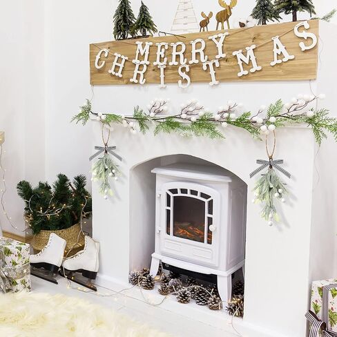 Dilunave Artificial Mistletoe Pick Buffalo Plaid Bow White Berries Mistletoe Kissing Ball Christmas Mistletoe Hanging Ornament Christmas Tree Ornaments for Christmas Party Tree Decorations (2 Pieces) in Kuwait