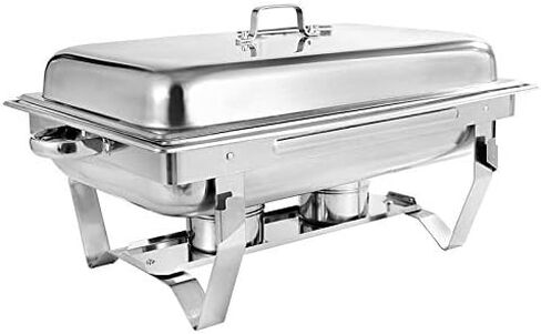 PYY Electric Chafing Dish Buffet Set, Roll Top Chafing Dish, Stainless Steel Chaffing Server Set Chafer for Catering,Buffets (2 Half-Size with Lid) in Saudi Arabia