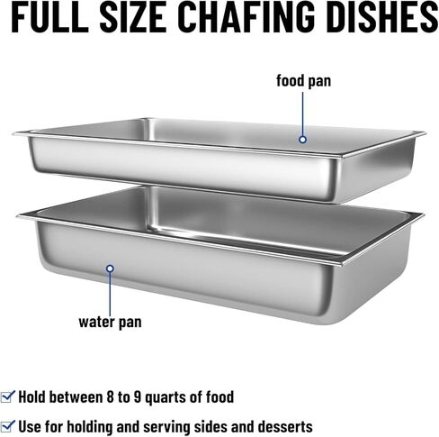 PYY Electric Chafing Dish Buffet Set, Roll Top Chafing Dish, Stainless Steel Chaffing Server Set Chafer for Catering,Buffets (2 Half-Size with Lid) in Saudi Arabia