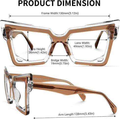 Zeelool Fashion Cat Eye Blue Light Blocking Glasses for Women Alva JGA168677 in Saudi Arabia