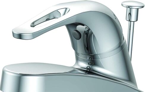 EZ-FLO Prestige Collection Single Handle Low Spout Lavatory Faucet, Bathroom Sink Faucet with Loop Lever Handle, Less Pop Up, Chrome, 10088LF in Saudi Arabia