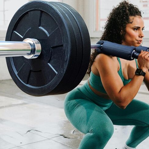 Fitness Safety Squat Bar 700LB,Safety Squat Barbell With 2 Xbarbell Clips,Neck & Shoulder Pad,Weight Squat Bar Fits 2" Olympic Plates(Without Weights) in Kuwait
