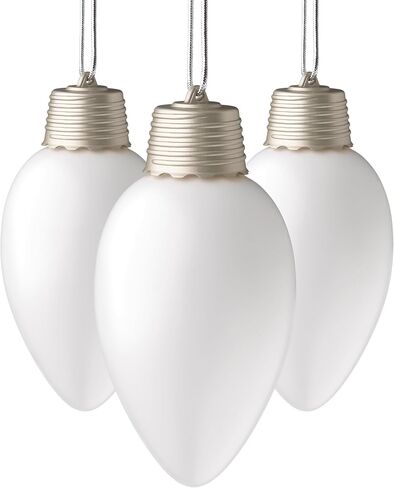 WP980-3 Battery Powered Hanging Decorative Outdoor Pulsing 8 inch C9 Bulb Style Light with Sensor Turns-On at Dark, Pack of 3, Red in Kuwait