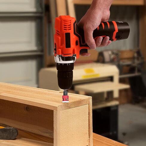 5 Pcs Countersink Drill Bit Set with Low Friction Depth Stop,1/4" Hex Shank,HSS M2 Tapered Bits 1/8" 9/64" 5/32" Drill+3/8" 82° Counter-Bore,11/64" 3/16" Drill+ 1/2" 82° Counter Bore (Red) in Saudi Arabia